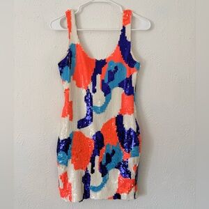 ASOS Multicolor Stretchy Sequin Mini Dress